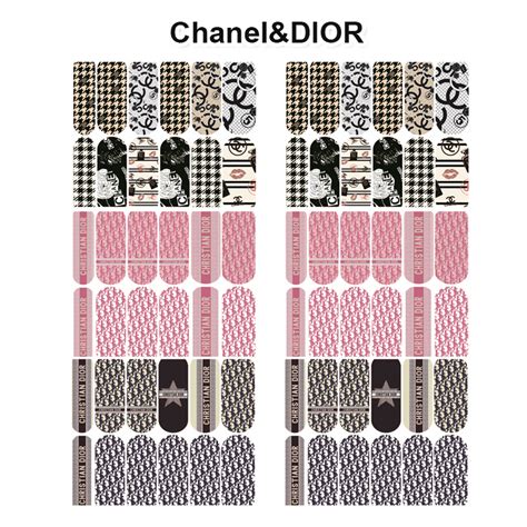 Chanel and Dior Nail Decals 6 Sheets 